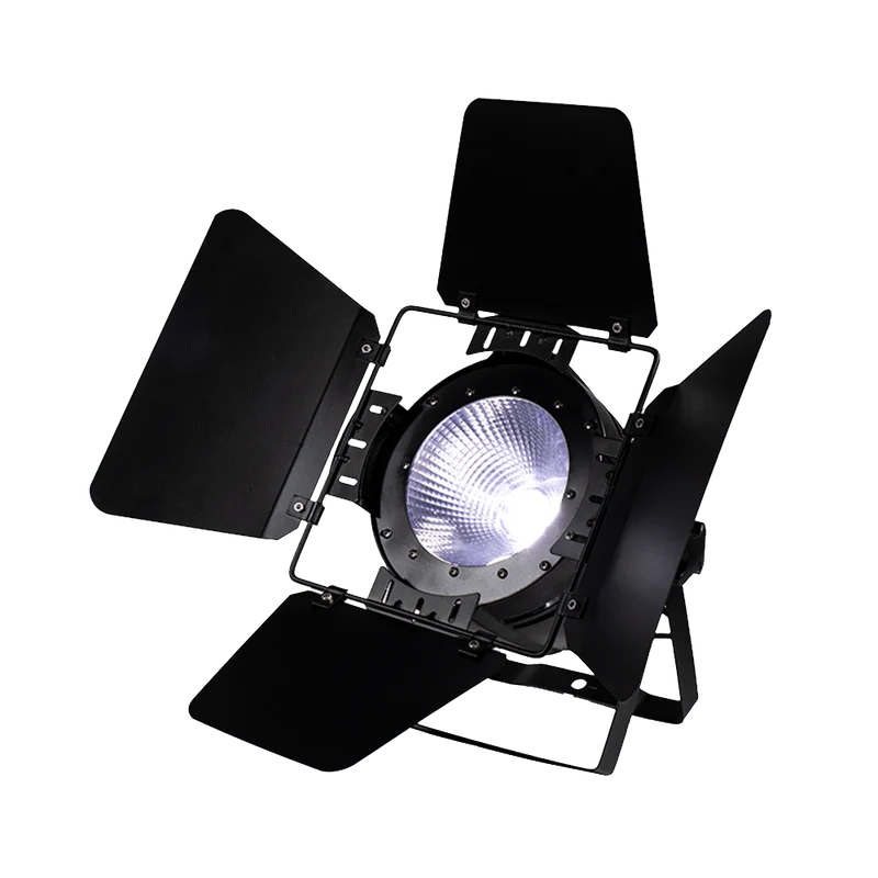 SHEHDS 200W COB Blinder LED Par RGBWA+UV 6in1 Barndoors