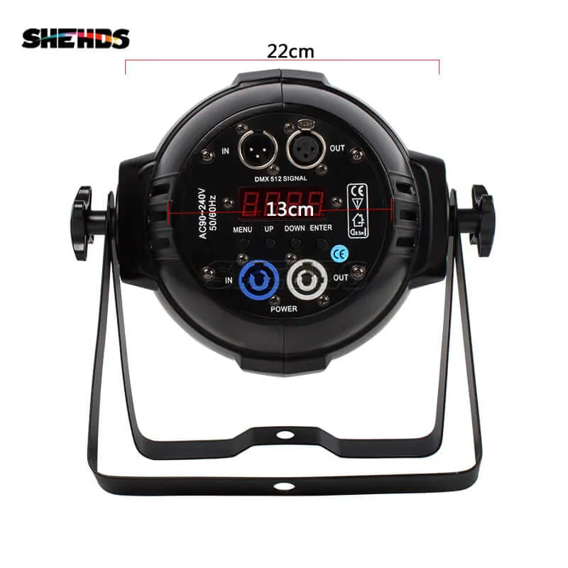 SHEHDS 200W COB Blinder LED Par RGBWA+UV 6in1 Barndoors