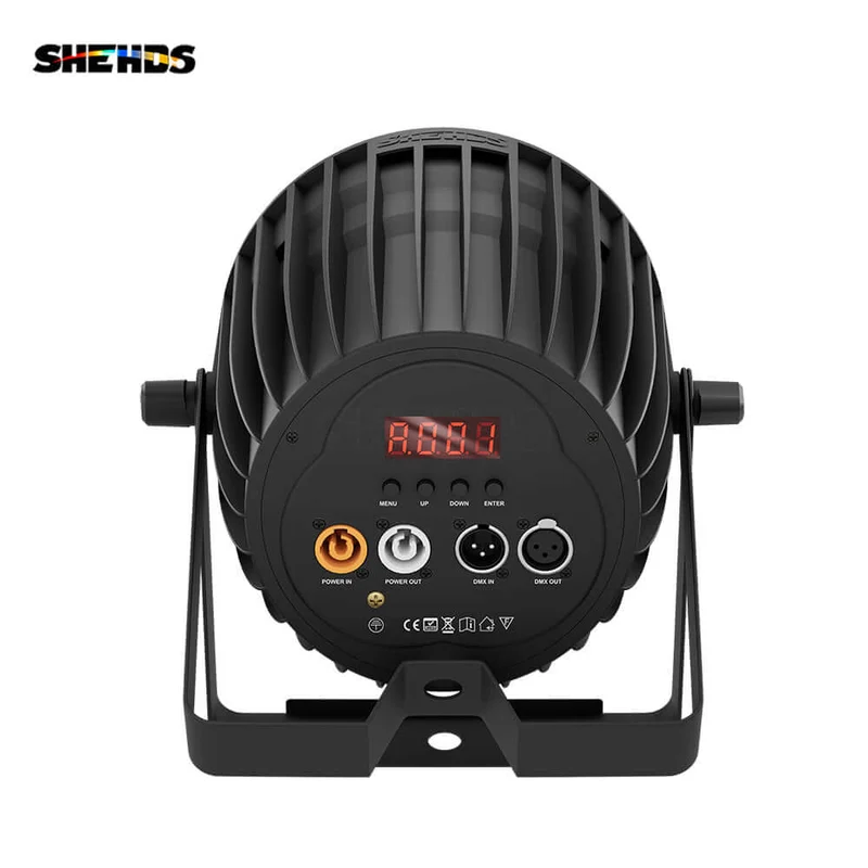 SHEHDS New Version LED Zoom & Wash Par 18x18W RGBWA UV 6in1 Light Big Aluminum Alloy