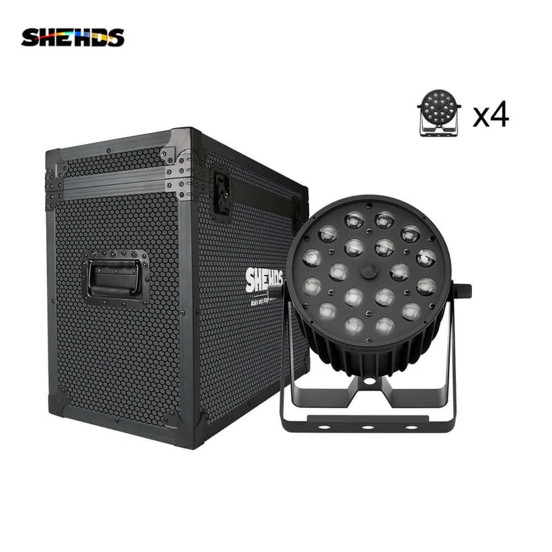 SHEHDS New Version LED Zoom & Wash Par 18x18W RGBWA UV 6in1 Light Big Aluminum Alloy