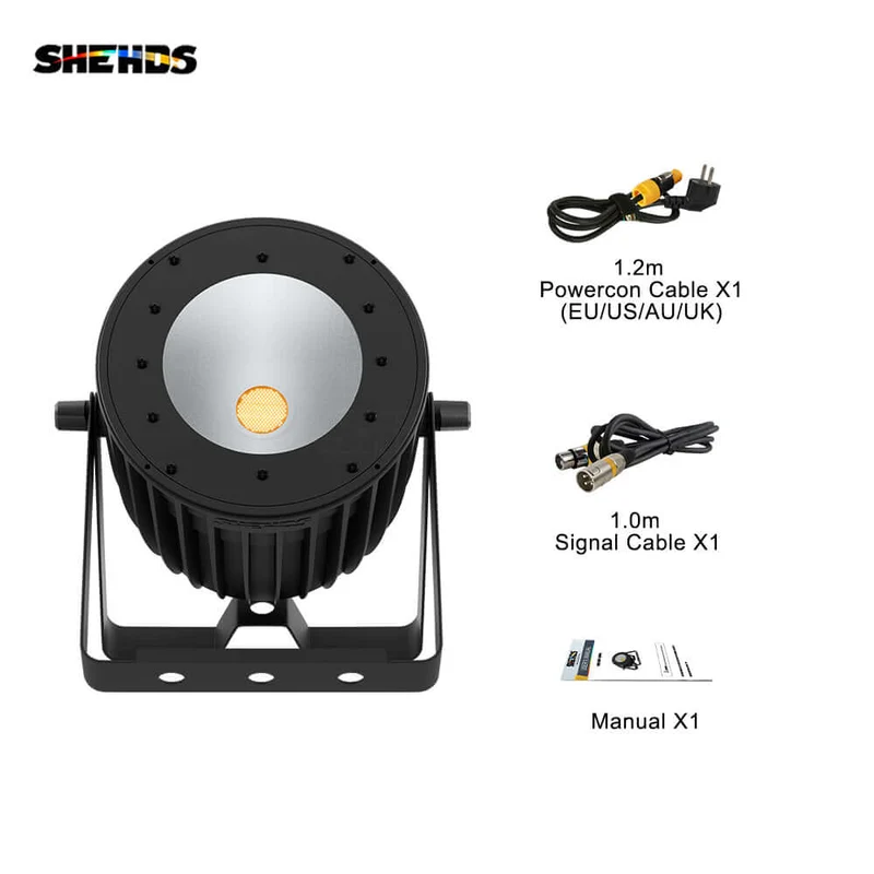 SHEHDS New Version LED 200W Cool & Warm White 2in1 COB Light Uniform Color Mix，Temperature Control Protection，Aluminum Alloy