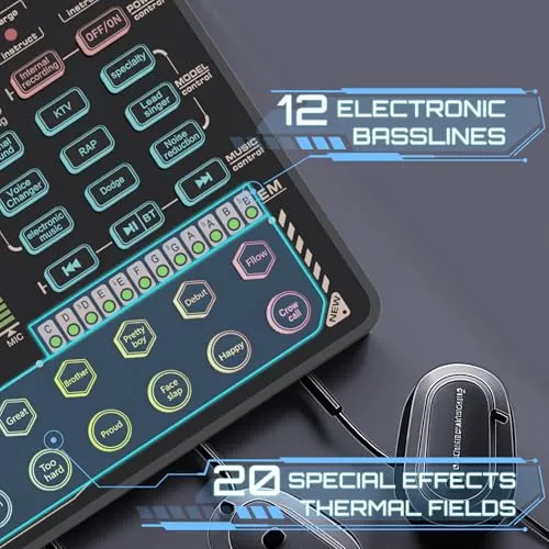 Mixeur DJ Avec Carte Son, Bluetooth