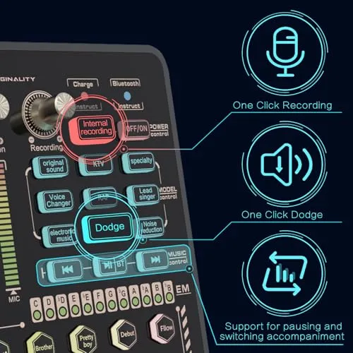 Mixeur DJ Avec Carte Son, Bluetooth