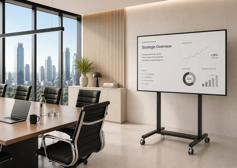 celexon Professional elektrisch höhenverstellbarer Display Rollwagen Adjust-42100M - 65 cm