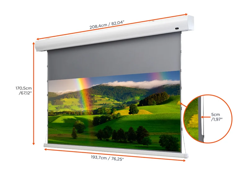celexon HomeCinema Hochkontrastleinwand Tension - Dynamic Slate ALR