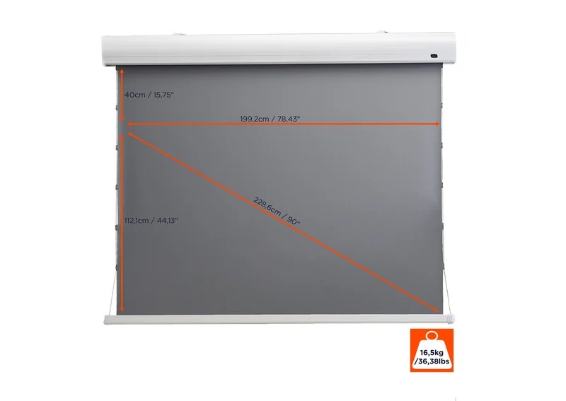 celexon HomeCinema Hochkontrastleinwand Tension - Dynamic Slate ALR