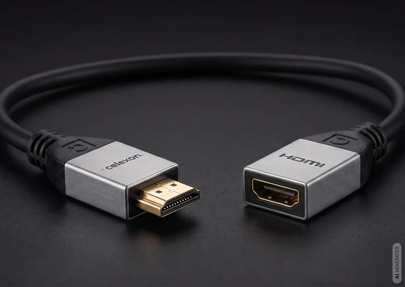 celexon HDMI M/F Adapter mit Ethernet - 2.0a/b 4K 0,25m - Professional Line