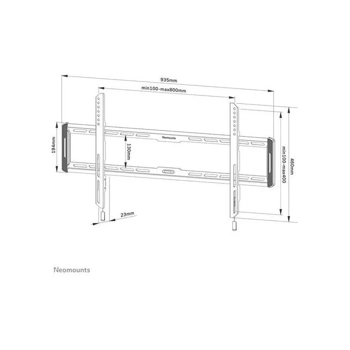 Support mural inclinable écran interactif : Neomounts by Newstar WL35-550BL18