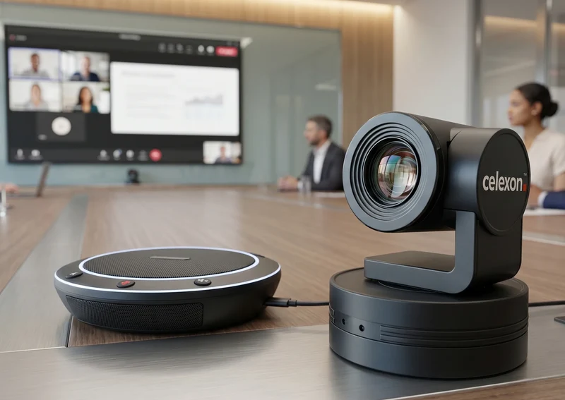 celexon PTZ Kamera Full HD Videokonferenzsystem VKS2040 mit 1920 x 1080 Full HD, 2,1 MP, 30 fps & 72°