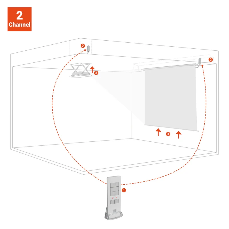 celexon 2-Kanal Funkfernbedienung Set für celexon Expert-Serie