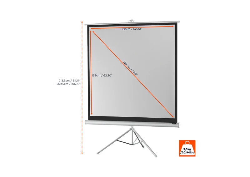 celexon Stativleinwand Economy - White Edition