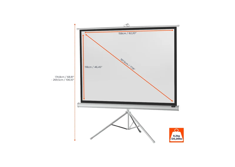 celexon Stativleinwand Economy - White Edition