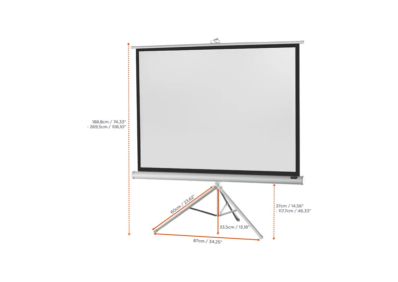 celexon Stativleinwand Economy - White Edition