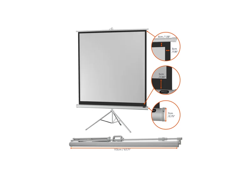 celexon Stativleinwand Economy - White Edition