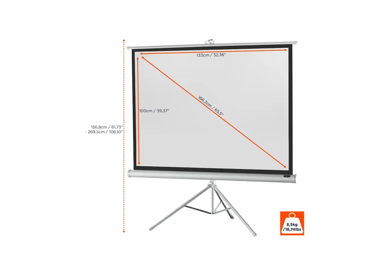 celexon Stativleinwand Economy - White Edition