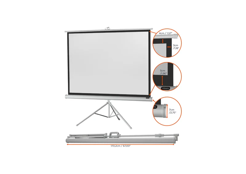 celexon Stativleinwand Economy - White Edition