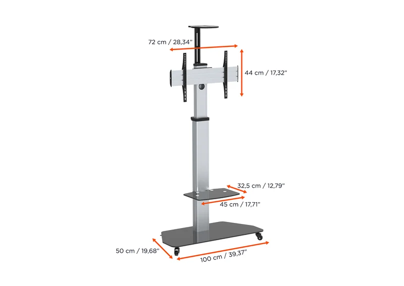 celexon Professional höhenverstellbarer Display Rollwagen Adjust-3270MP