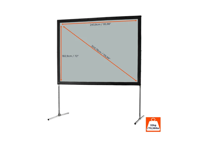celexon Faltrahmen Leinwand Mobil Expert, Rückprojektion
