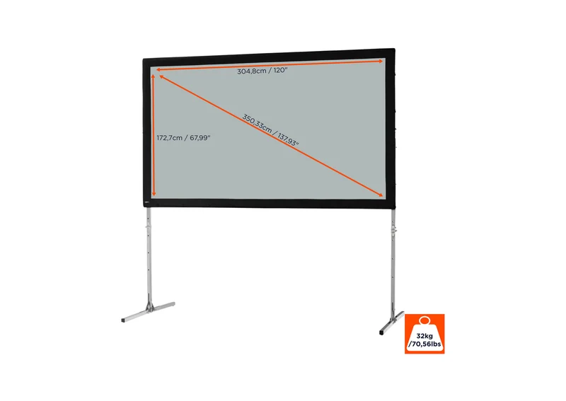 celexon Faltrahmen Leinwand Mobil Expert, Rückprojektion