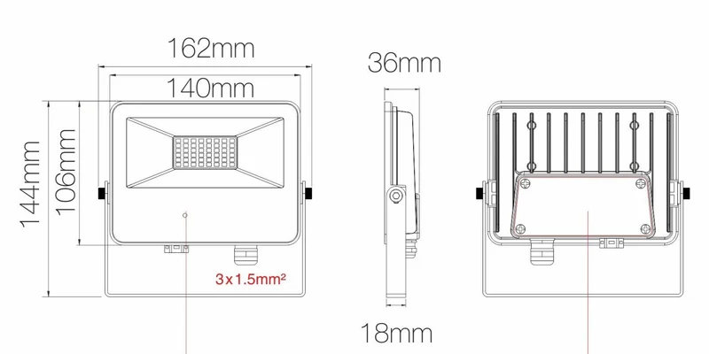 Projecteur LED avec capteur de présence par micro-fréquence