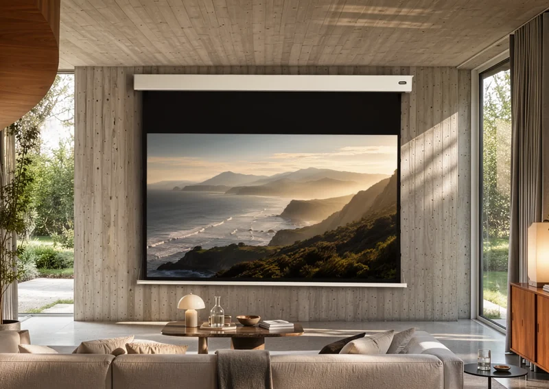 celexon Batterie Leinwand Motor Professional Plus Tension - Pearlstone