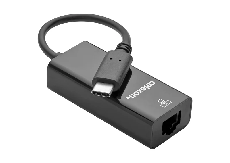 celexon USB-C auf Ethernet M/F Adapter