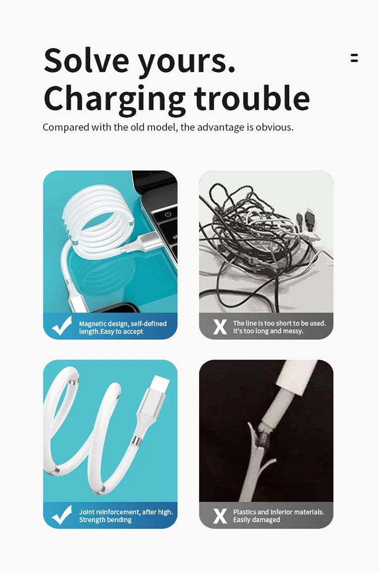 AutoFold MagnetCable - USB to Type-C