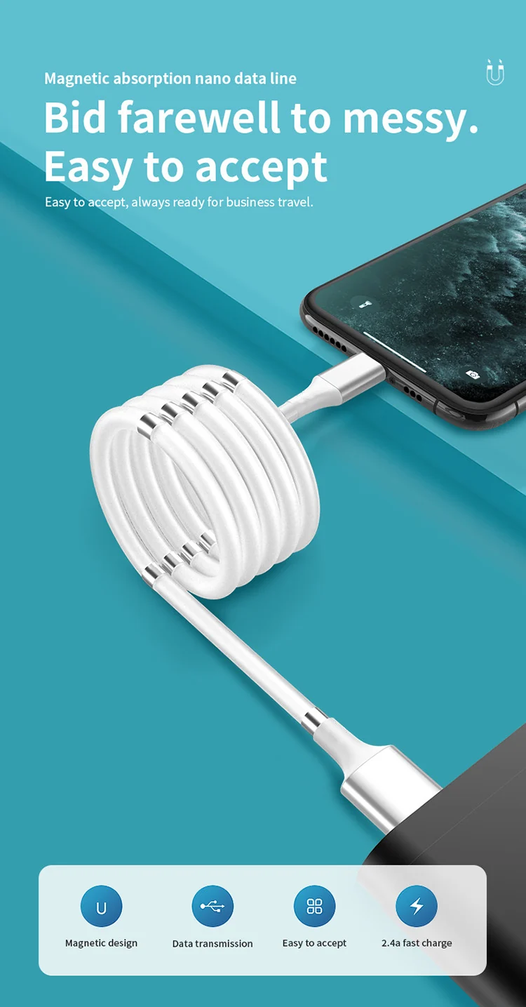 AutoFold MagnetCable - USB to Type-C