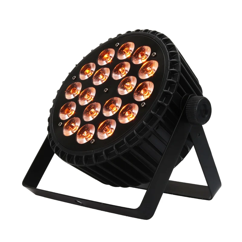 SHEHDS 18x18W Aluminum Alloy LED Flat Par DMX512 DJ Par Cans Wash Light