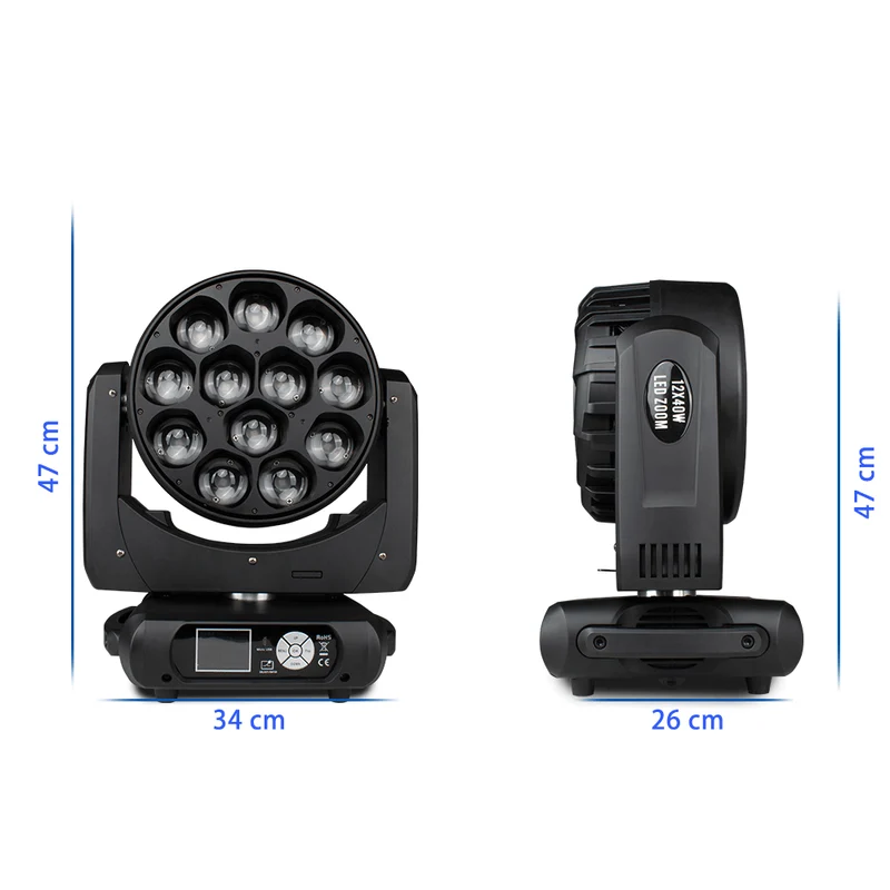 JMS WEBB Bee Eye LED Beam & Wash 12x40W RGBW Moving Head Light