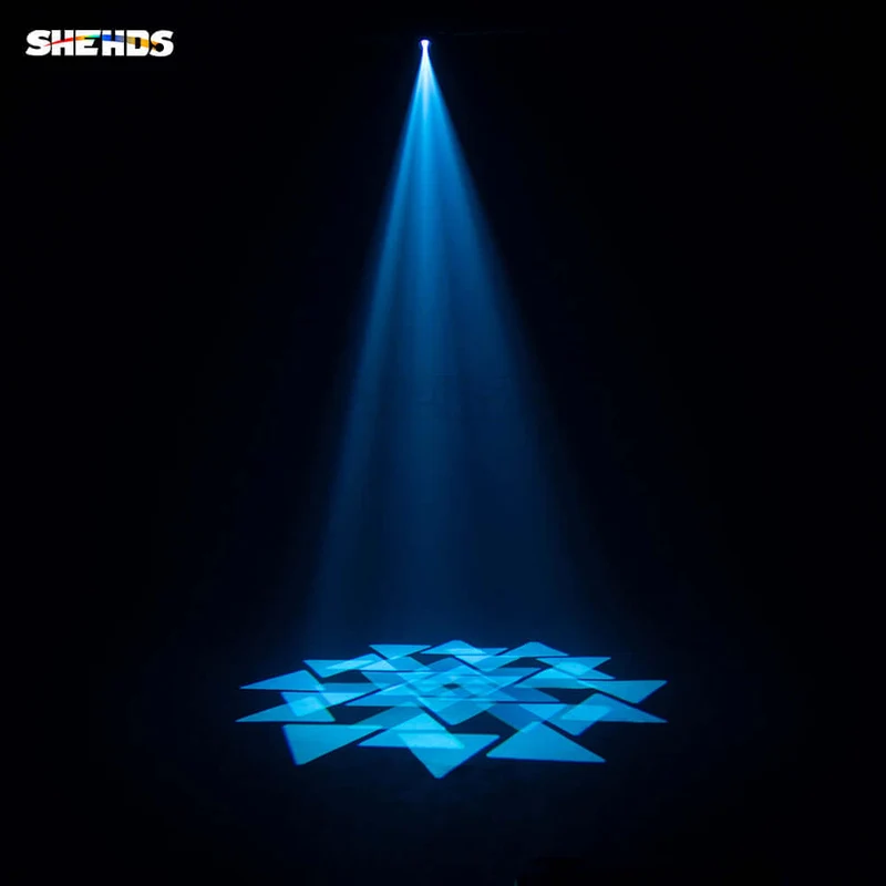 SHEHDS LED 100W 6-Prism Gobo Moving Head Light With LED Ring & LCD Display
