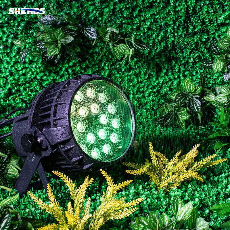 SHEHDS IP65 Waterproof LED Zoom Par Light 18x18W 6in1 RGBWA+UV