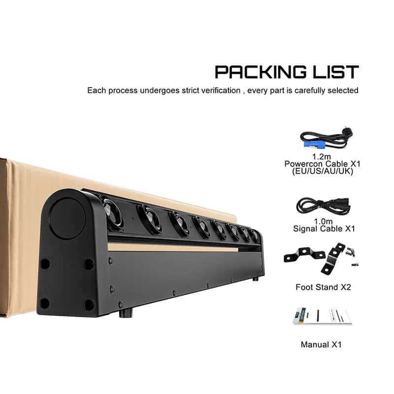 SHEHDS LED Beam 8x12W RGBW Moving Head Light For Wedding DJ Show