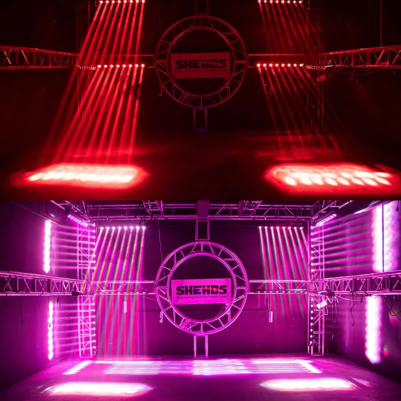 SHEHDS LED Beam 8x12W RGBW Moving Head Light For Wedding DJ Show