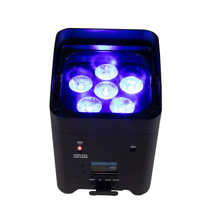 SHEHDS Wireless Battery LED Uplight Par Light 6x18W 6in1 RGBAW+UV With Remote Control