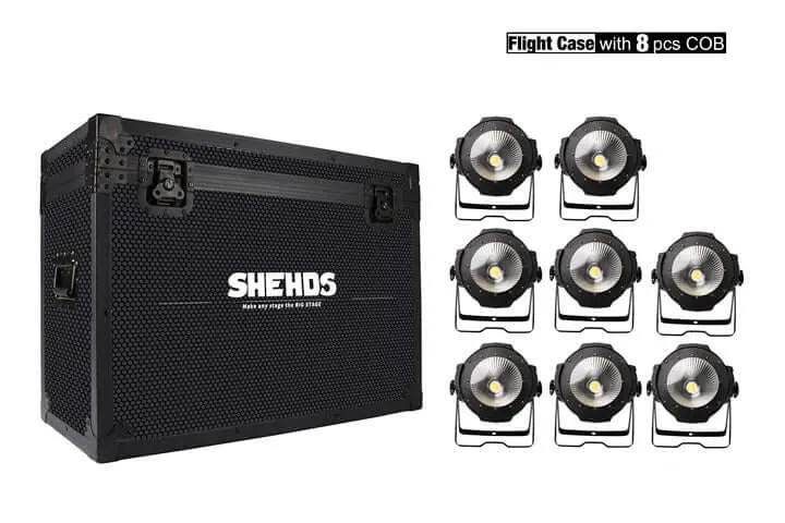 SHEHDS 200W COB LED Par Light Cool & Warm White Barndoors