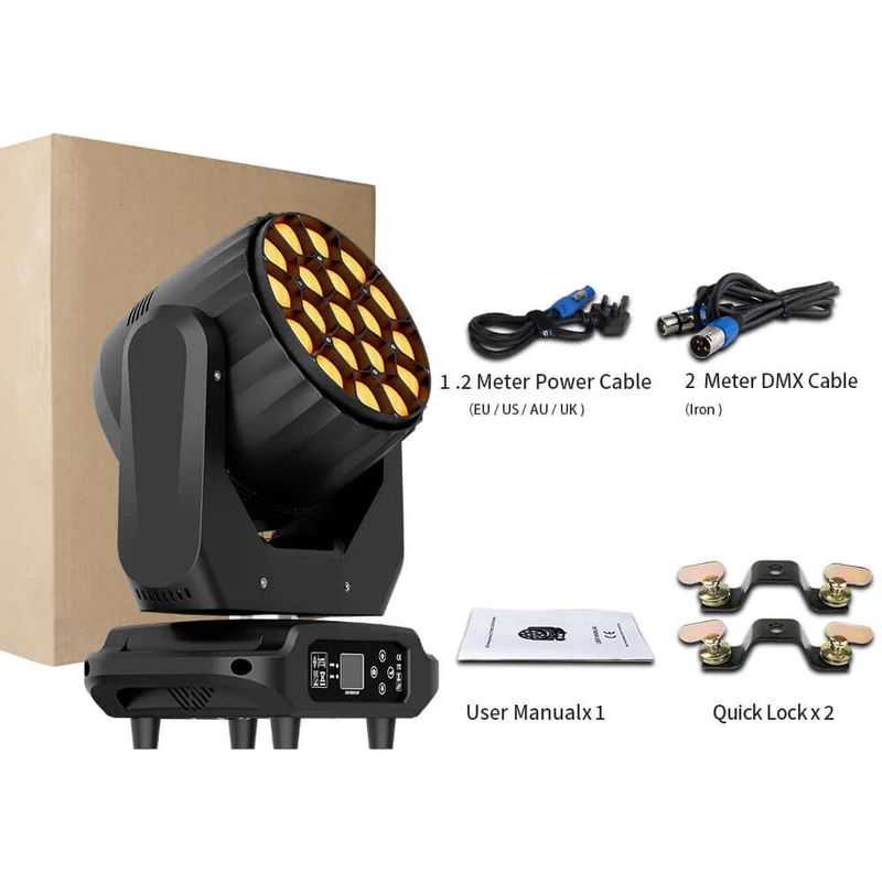 JMS WEBB LED Bee Eye 19x20W & 19x40W RGBW Wash Moving Head Light
