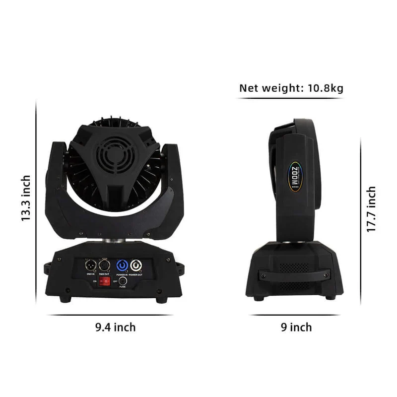 SHEHDS Zoom & Wash 36x18W Moving Head Light RGBWA+UV for DJ Nightclub Wedding