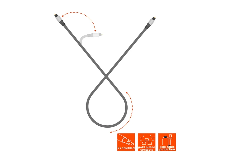 celexon Toslink Optisches Audiokabel - Professional Line