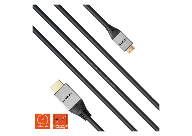 celexon HDMI auf Mini HDMI Kabel mit Ethernet - 2.0a/b 4K - Professional Line