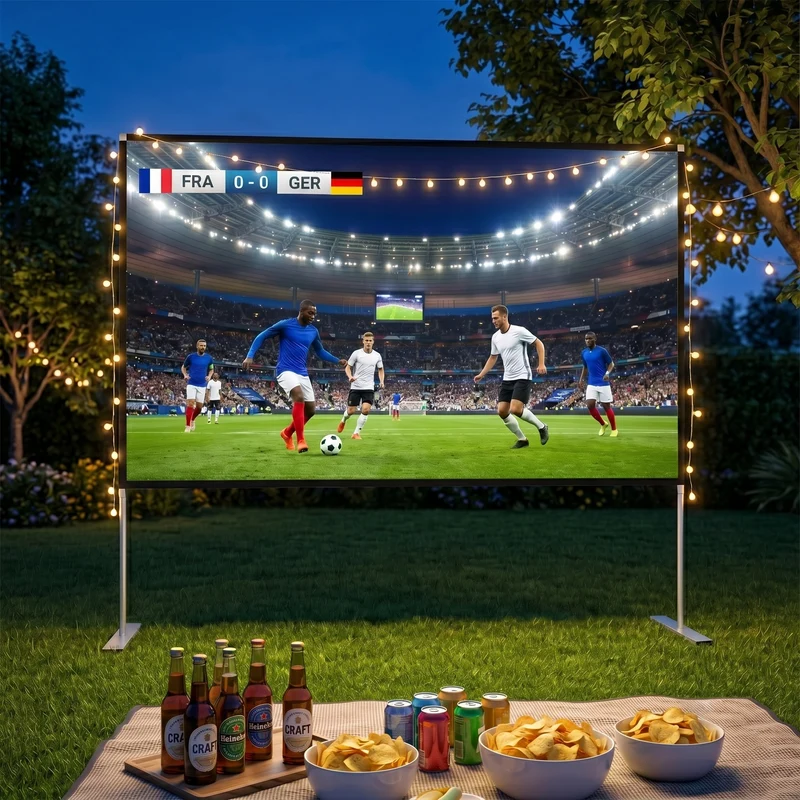 Écran de Projection Pliable (221 x 125cm)