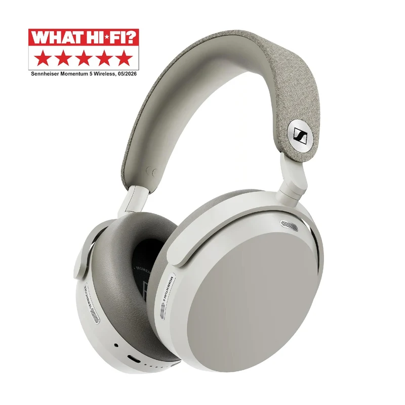 Sennheiser MOMENTUM 5 Wireless | Écouteurs supra-auriculaires - Sans fil - Réduction adaptative du bruit - Blanc