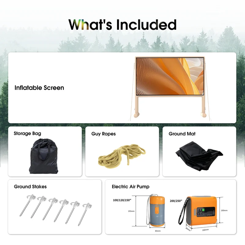 WUPRO AirGo Outdoor Portable Inflatable Projector Screen