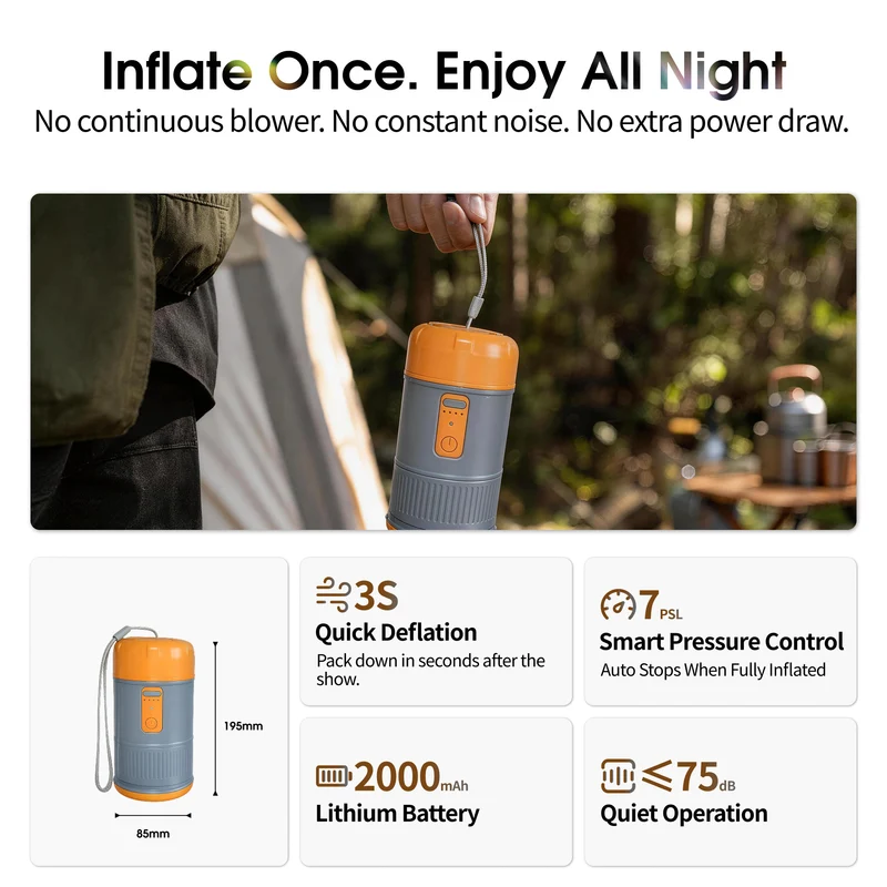 WUPRO AirGo Outdoor Portable Inflatable Projector Screen