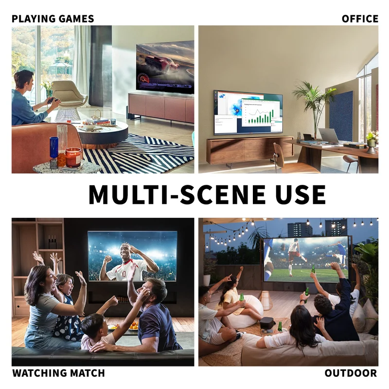 [EU Stock Clearance]130/150" Wupro Cinema Gallery Grey Crystal Enhanced 3D Fixed Frame Projector Screen For Long Throw