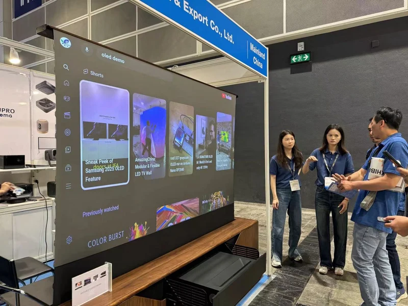 WUPRO X NECTUNT Invisible Laser Cinema R30 Carlofi Series With CLR ALR Screen integrated Luxury Design Smart Laser TV Cabinet