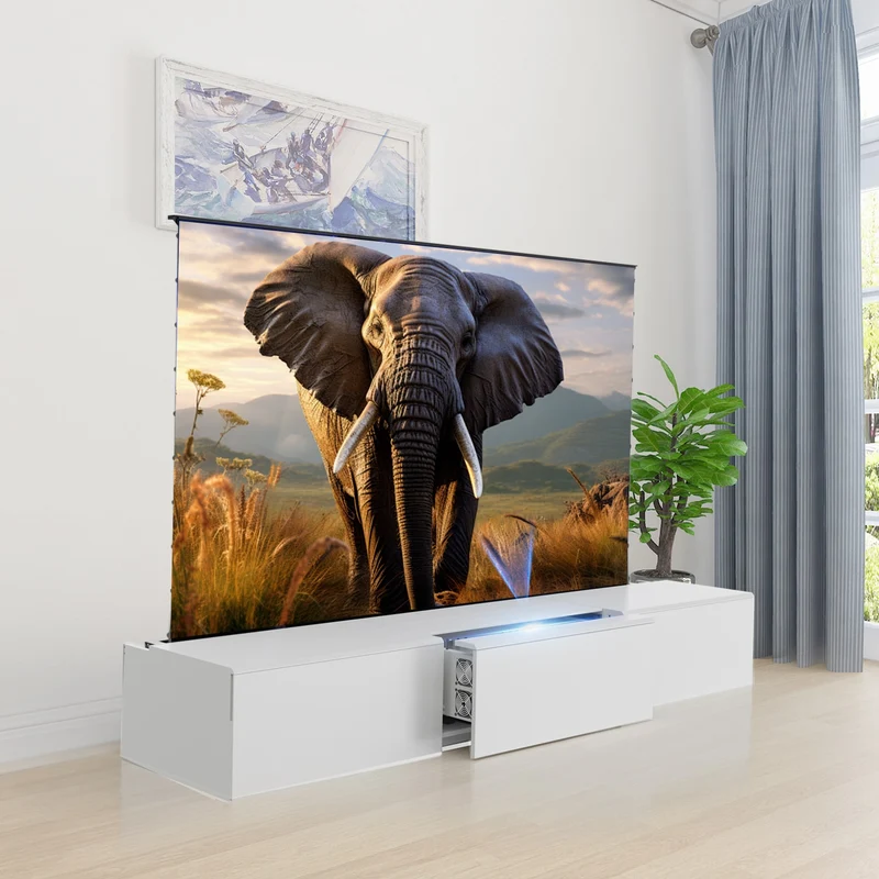 WUPRO DR-580S Customisable colours Solid wood Smart UST Laser TV Cabinet