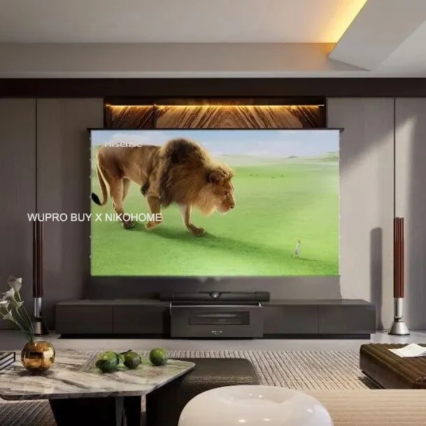 WUPRO x NIKOHOME Berlin1 Masterpiece Series Lacquer-free Finish Solid wood Smart Laser TV Cabinet For UST Projector