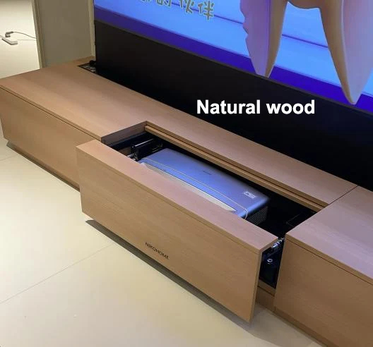 WUPRO x NIKOHOME Berlin1 Masterpiece Series Lacquer-free Finish Solid wood Smart Laser TV Cabinet For UST Projector