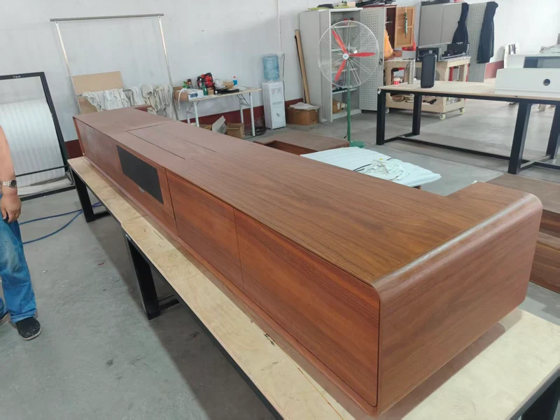 WUPRO × NIKOHOME Phantom5 Masterpiece Series Walnut solid wood Smart Laser TV Cabinet For UST Projector
